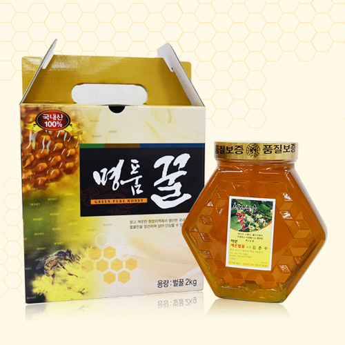 100% 천연농축 야생화꿀 2kg  