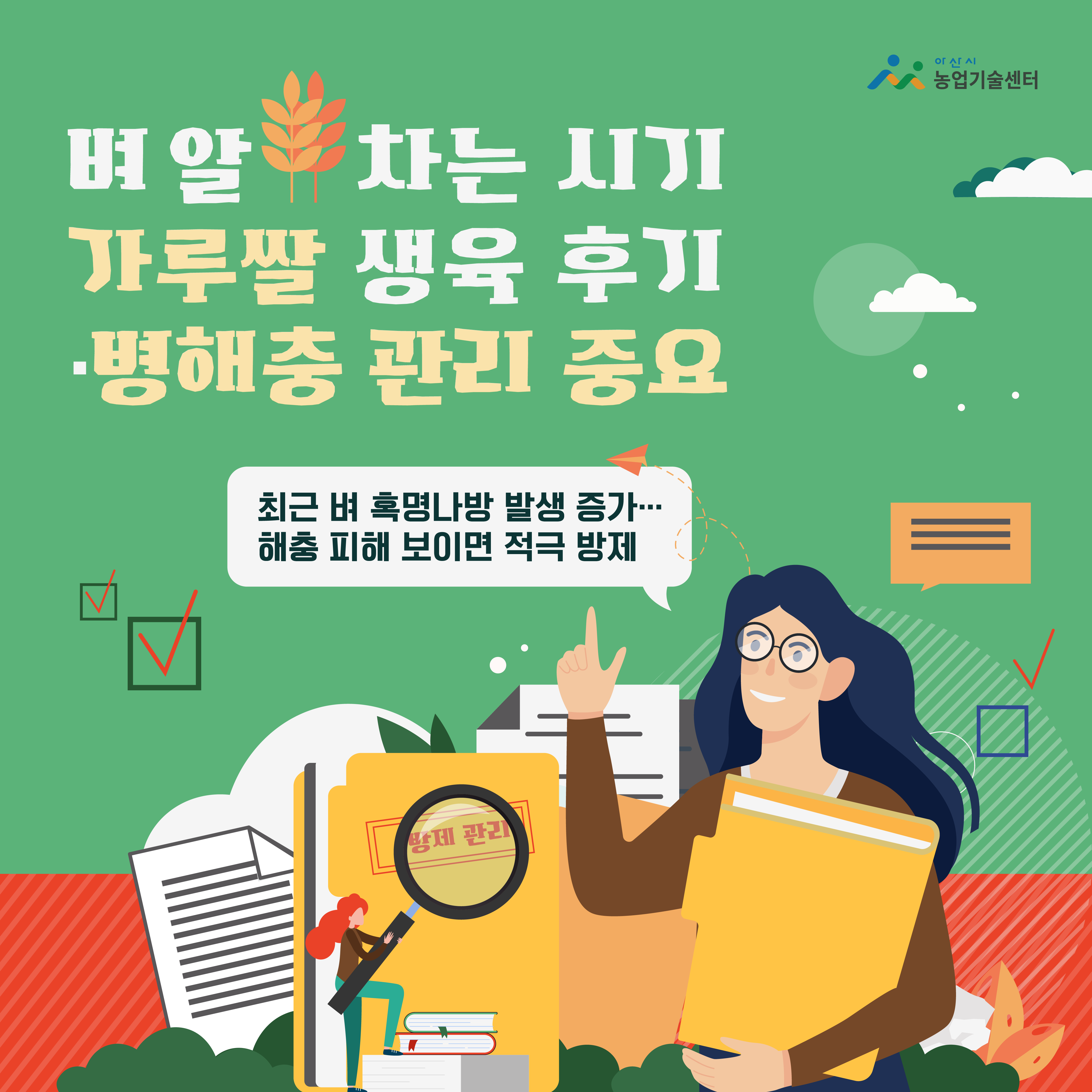 농촌진흥청, 벼알 차는 시기 가루쌀 생육 후기·병해충 관리 중요
