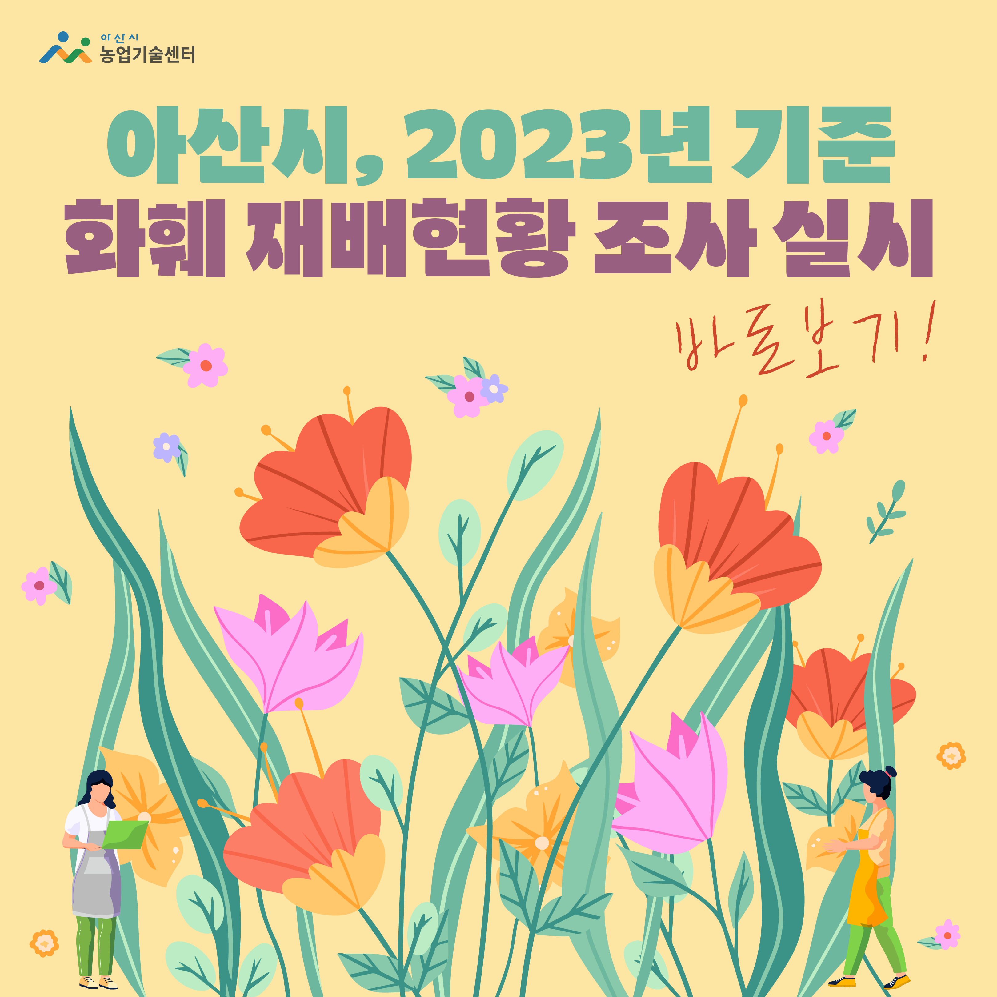 아산시, 2023년 기준 화훼 재배현황 조사 실시