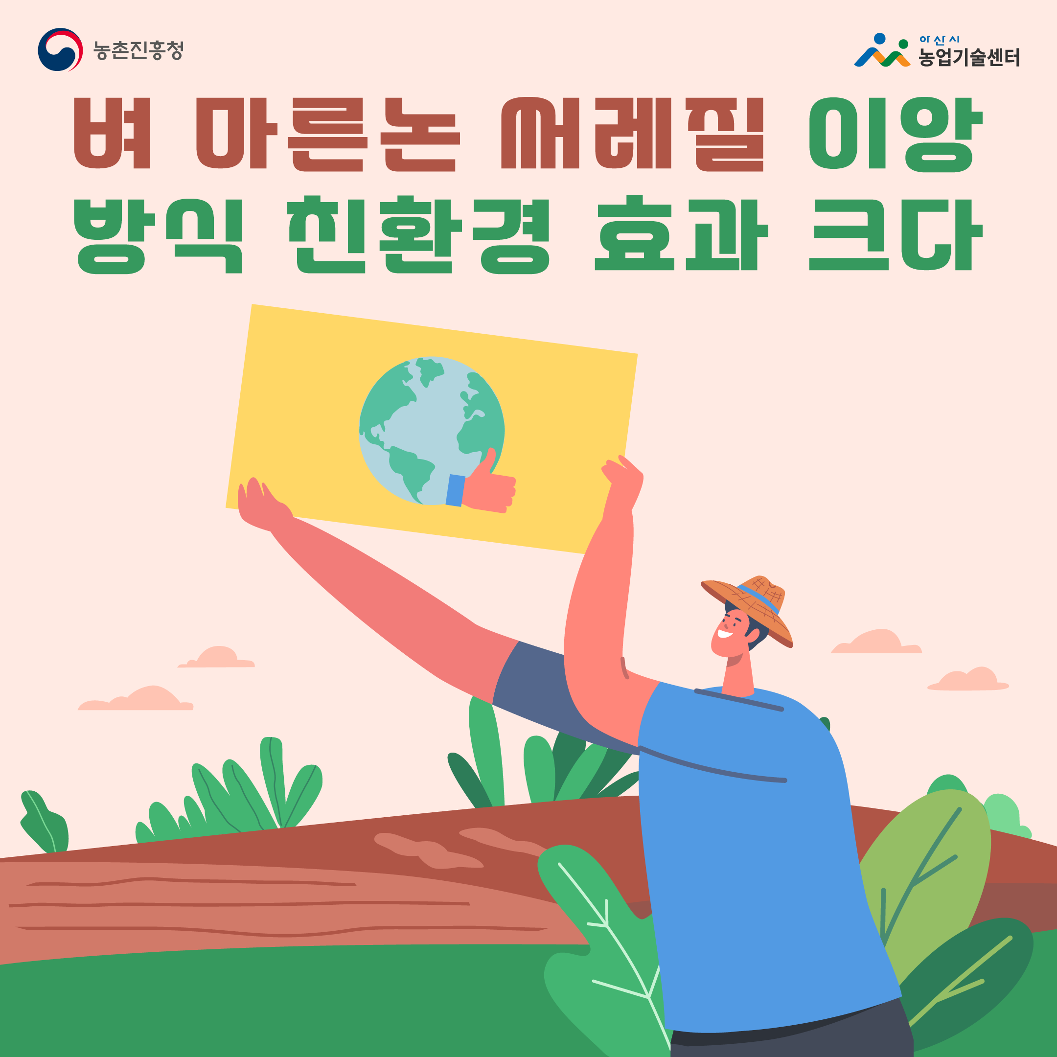 벼 마른논 써레질 이앙 방식 친환경 효과 크다
