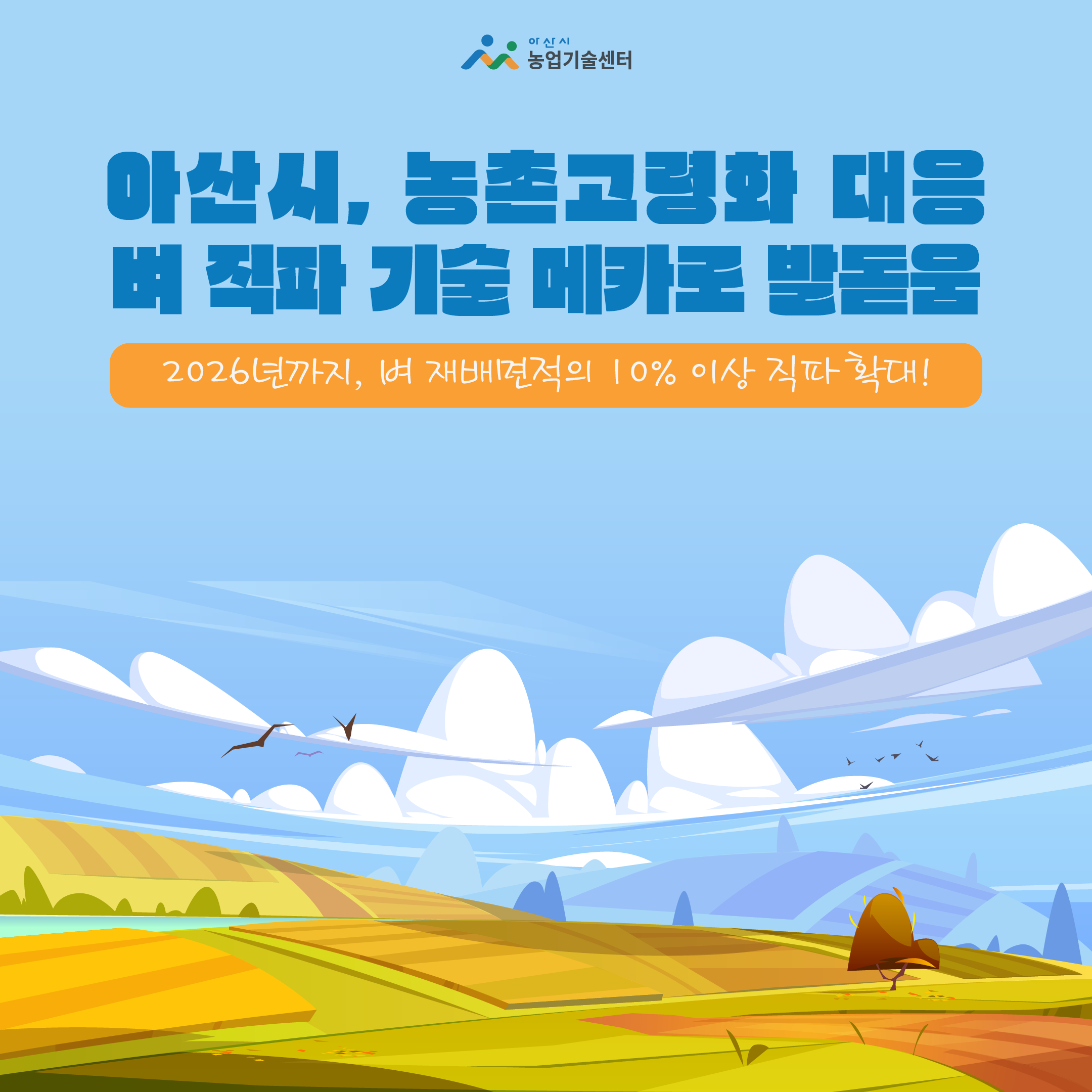 아산시, 농촌고령화 대응 벼 직파 기술 메카로 발돋움