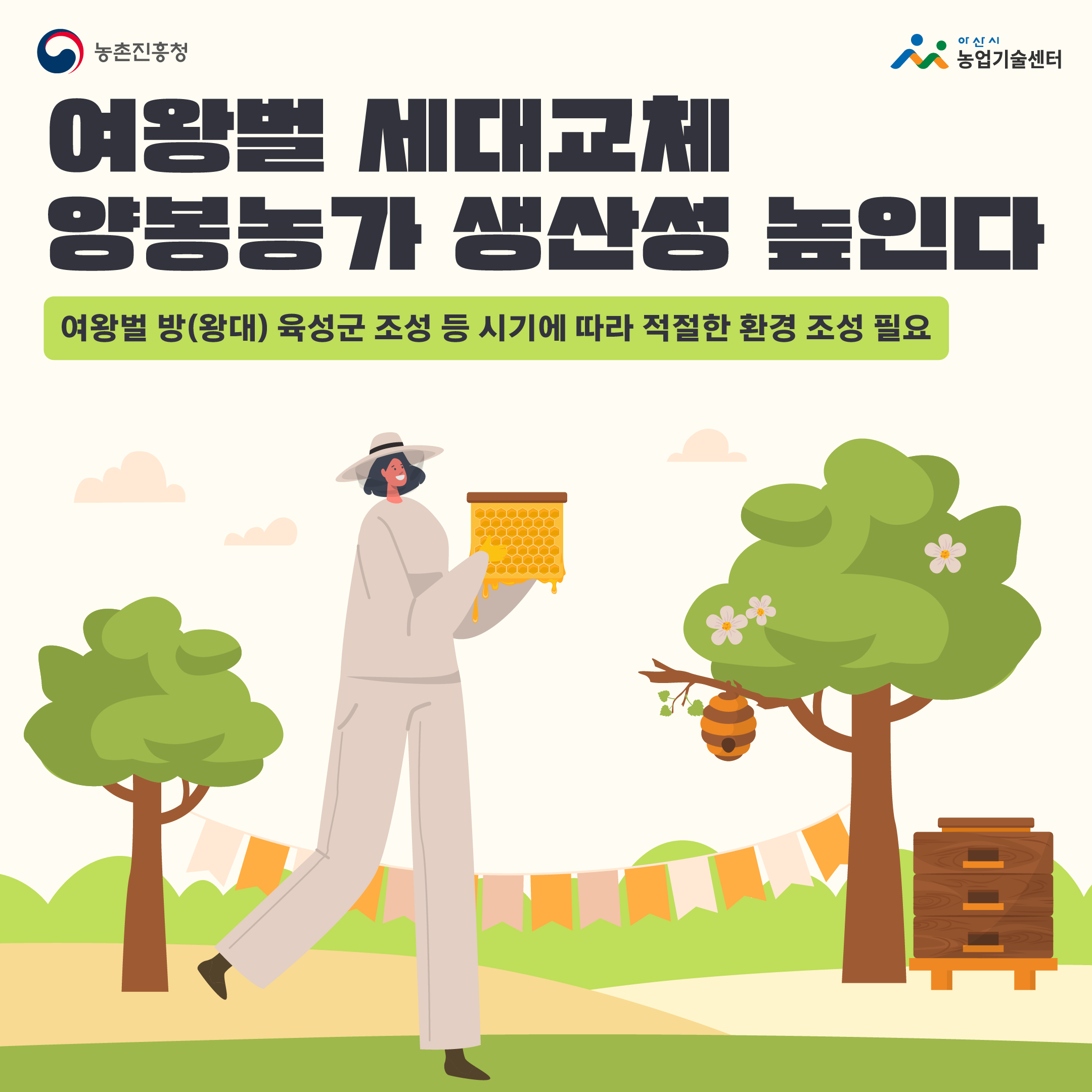 여왕벌 세대교체 양봉농가 생산성 높인다
